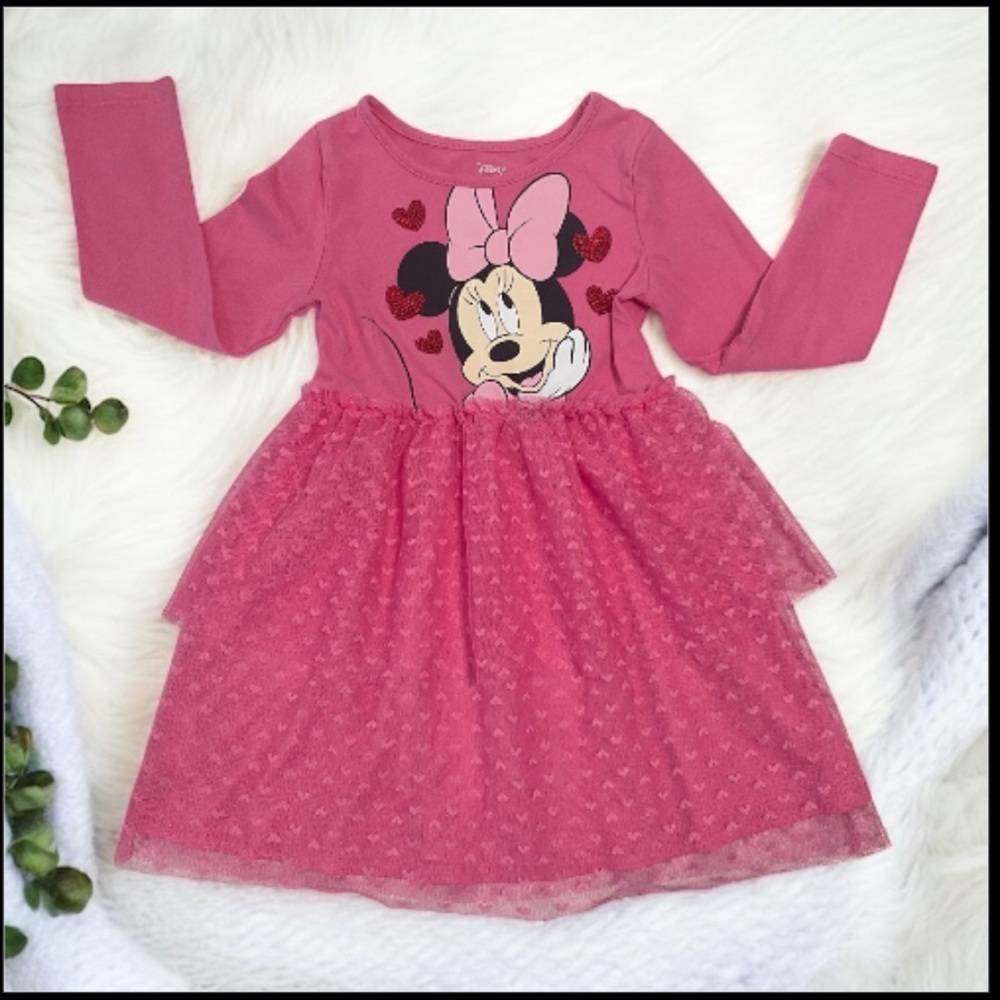 Disney Minnie Mouse Pink Long Sleeve Dress